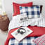 Cross Stitch Red Cotton Solid Colour Quilt