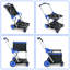 Chariot utilitaire pliable à 2 niveaux, chariot pliant multi-usage avec cage de rangement et roues pivotantes à 360 °