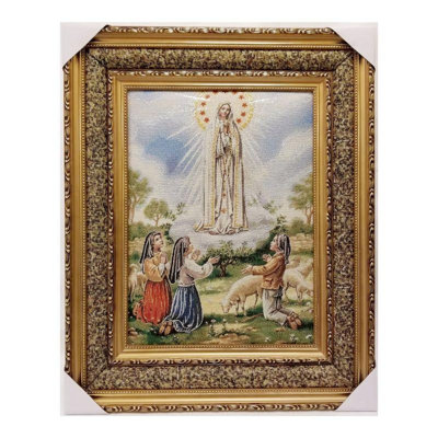 Tapisserie en tissu mélangé avec cadre Fatima