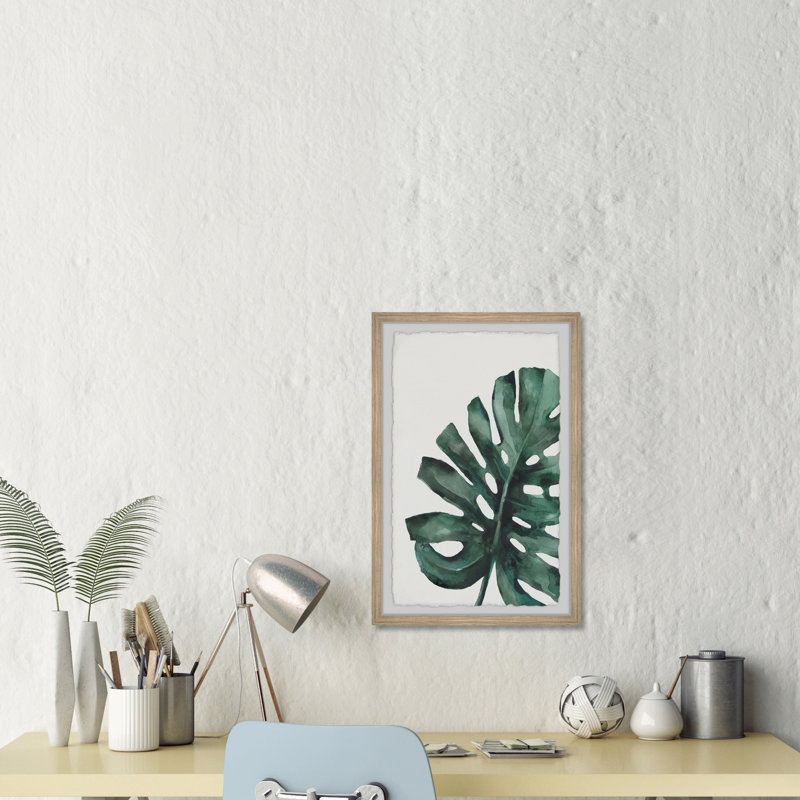 «Single Fern In White», reproduction encadrée, H 36 po x l 24 po x P 1,5 po