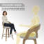 Tabourets de comptoir pivotants courbés et rembourrés - Design moderne Mid-Century-1943445839