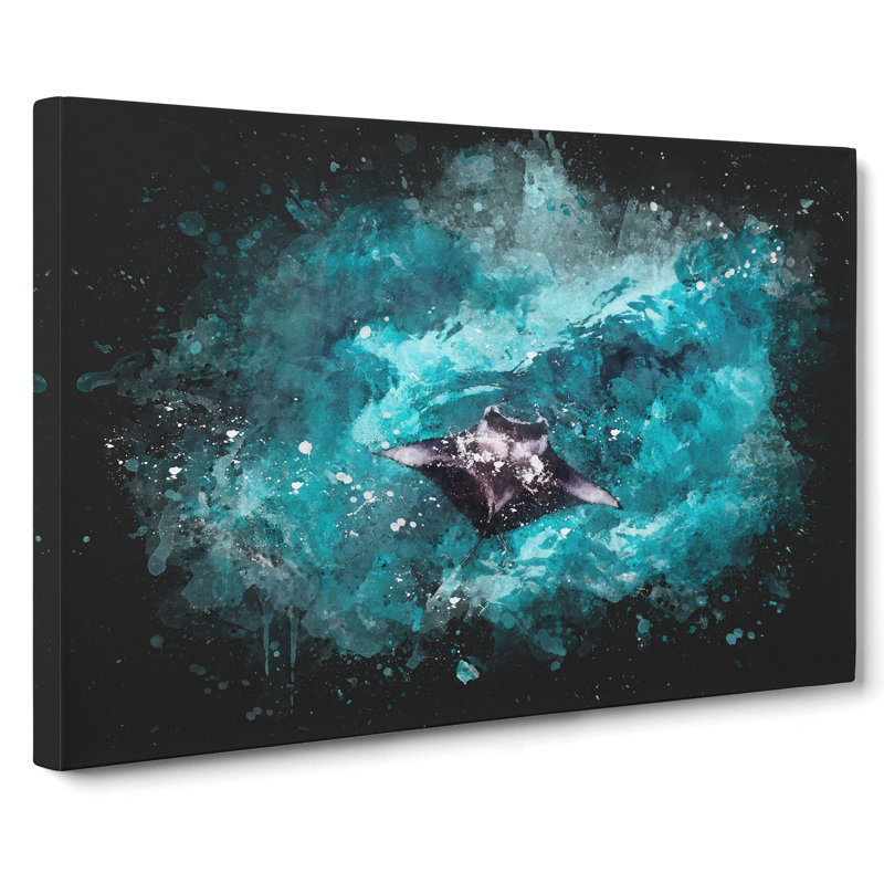 Manta Ray - Wrapped Canvas, 40cm H x 60cm W x 3cm D