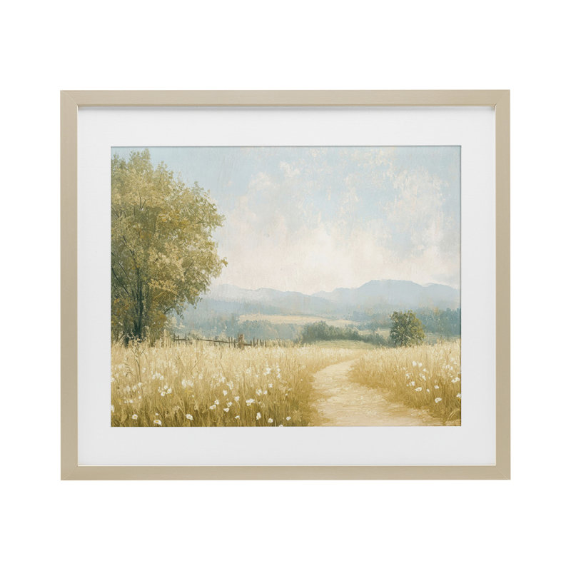 «Pastoral Wandering Path», reproduction encadrée sous verre, conception de LSR Creative Studio, H 13 po x l 16 po