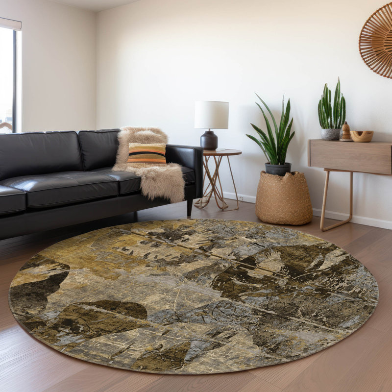 Tapis moka Cerrito AMF555 lavable à la machine de qualité supérieure, Rond 8 pi