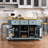 53inch Large Kitchen Island with 2 Bar Stools, Power Outlet-102218098