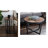 Console demi-ronde Gerhardt en brun rustique, noir