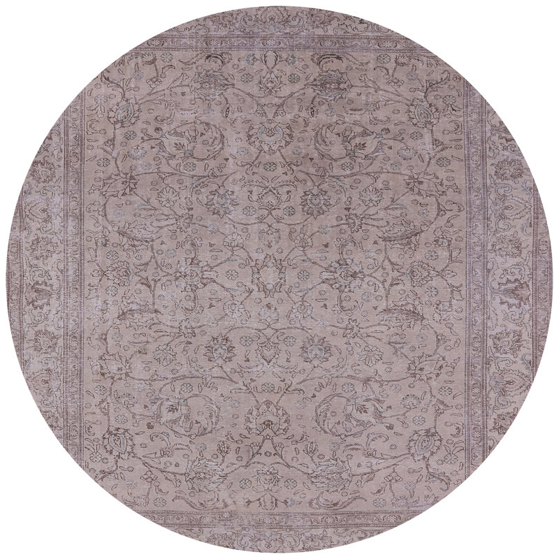 Tapis oriental gris Matisse, Rond 5 pi