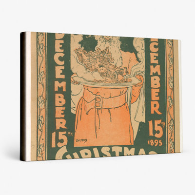 New York Herald Christmas Number 1895 - Victorian Newspaper Vintage Poster Wall Art - Canvas Wall Art