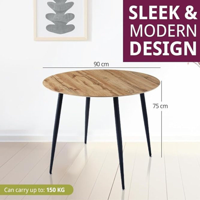 Antigua Round Metal Base Dining Table