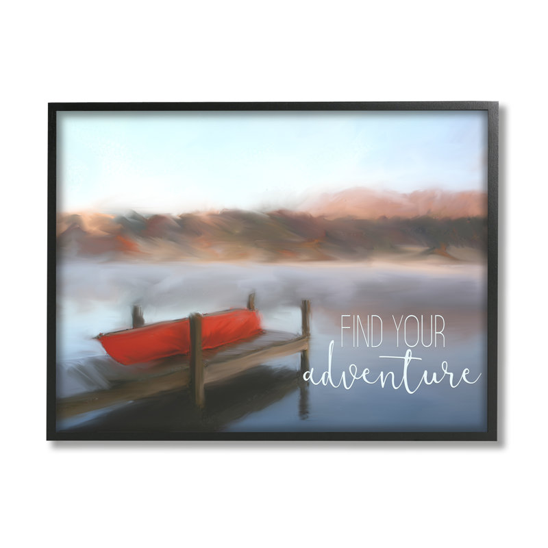 «Bb-583», reproduction encadrée «Find Your Adventure Dock» par Kim Allen, Giclée encadrée noir minuit