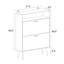 Modern 12 Pair Shoe Storage Cabinet with Doors,Adjustable Shelves-899838612