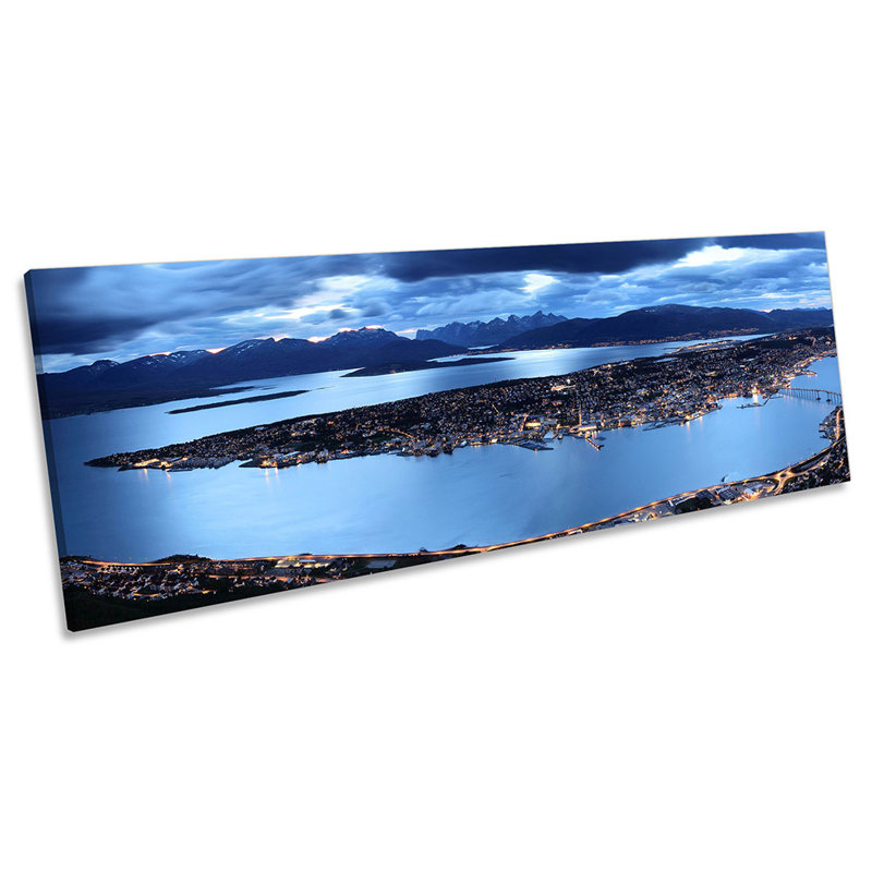 Tromso Norway Skyline - Wrapped Canvas Panoramic Art Prints, 30.48cm H x 91.44cm W