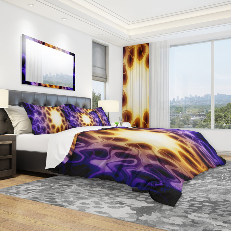 Light Shine Through - Ensemble de housse de couette abstrait - Microfibre de polyester