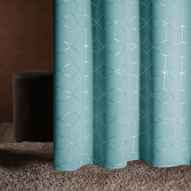 Bost Room Darkening Thermal Curtains, Sky Blue, Width 117 x Drop 229 cm
