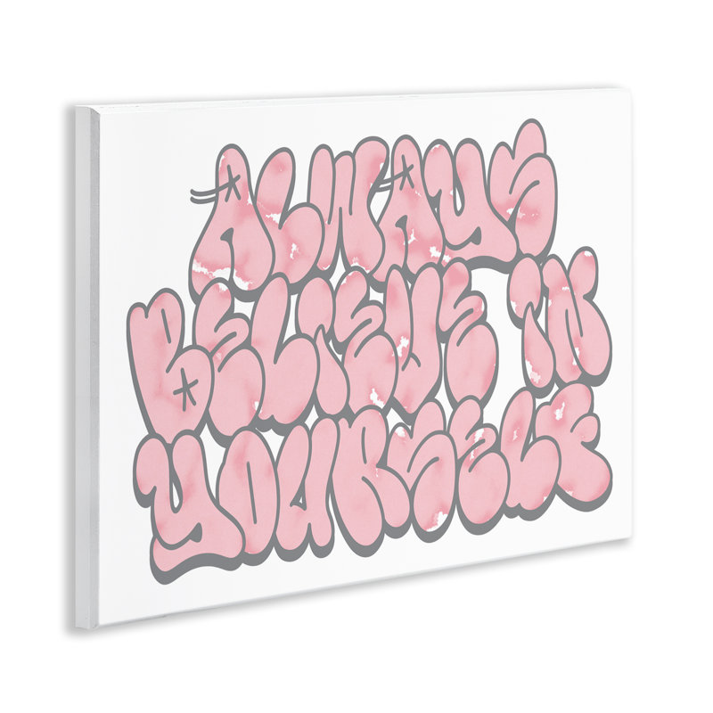«Believe in Yourself», plaque murale graffiti, design par Marcus Prime