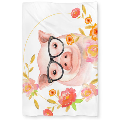 Happy little pig Pink Bedroom Duvet Cover | Home Decor