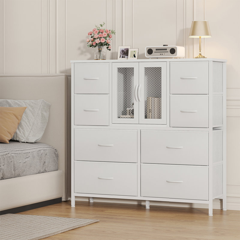 Steel 2 - Door Rectangle Accent Cabinet, White