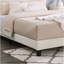 Lit plateforme tapissier Findlay Plush 3D colombe blanche