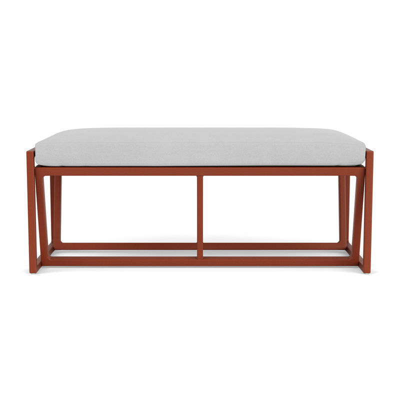 Summit Outdoor Dining Bench, White, Sandberg Dove