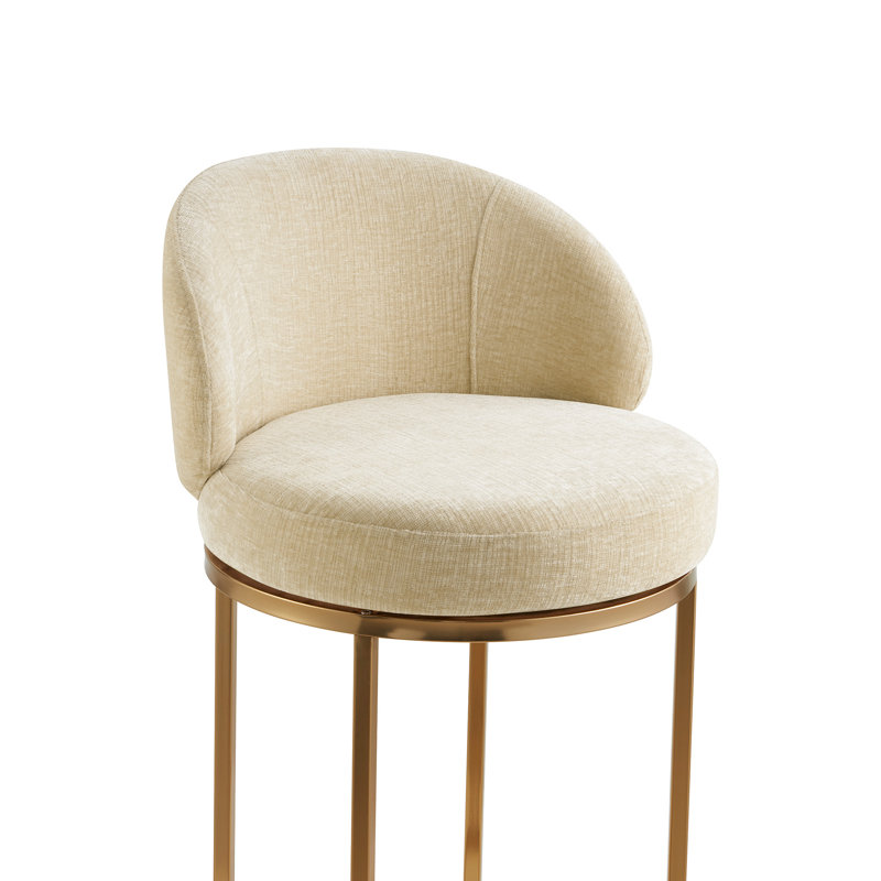 Upholstered Swivel Counter Height Bar Stools Set