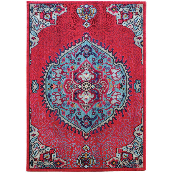 BohoLiving Teppich Annisville in Rot | Wayfair.de