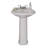 Regent 27" Tall Ceramic Oval Pedestal Bathroom Sink with Overflow-40144935-40144934