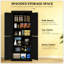 Armoire de cuisine de style nordique, armoire de cuisine autoportante, armoire de rangement avec portes et tablettes-2085261978
