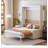 Full Size Murphy Bed Wall Bed With Cushion,White-464615868-464615811