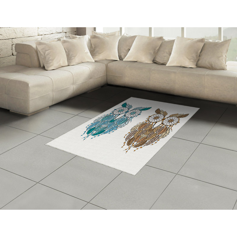 Tapis décoratif Tribal, Rectangle— 4 pi x 5 pi 8 po