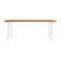 Branch Oak Solid Wood Top Metal Base Dining Table