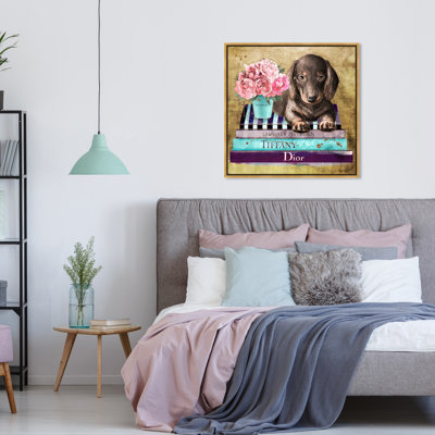 Fashion And Glam 'Puppy Fashion Gift' Books By Oliver Gal Wall Art Print