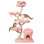 Tour pour arbre à chat 4 couches avec lit pour chat et cachette, arbre à chat multicolore avec poteau à griffer, housses amovibles et lavables