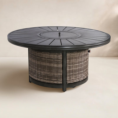 Cassara Aluminum Outdoor Fire Table with Tank