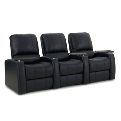 Upholstered Home Theater Seating with Cup Holder