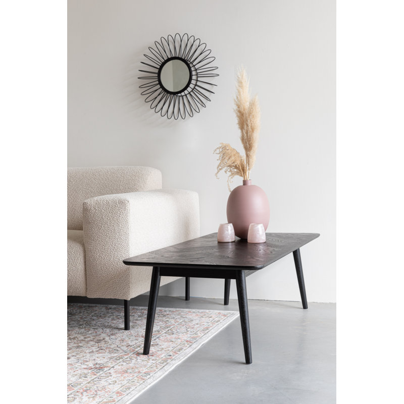 Fabio Solid Wood Coffee Table, Black