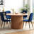 5-Piece Dining Table Set,  Wooden Kitchen Table With Upholstered Velvet Chairs-717032111-717032109