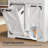 Tilt-out Laundry Hamper Cabinet with 2 Removable Baskets & 2 Drawers, Farmhouse Bathroom Storage