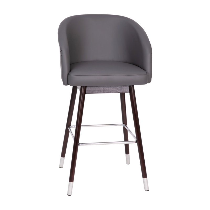 Tabouret de comptoir 26,25 po, Tabouret de bar (siège d'une hauteur de 30 po), gris