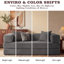 Convertible Sleeper Sofa With Removable Armrests, Corduroy Fabric Sofa Couch, No Assembly Required For Living Room, Dorm, Studio-225696806-219700385