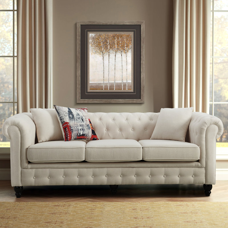 Canapé rembourré avec 3 coussins Woodleigh