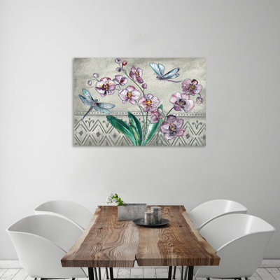 «Boho Orchid» par Tre Sorelle Studios - reproduction d'art sur toile tendue