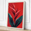 Tropical Bloom in Red Botanical - Wrapped Canvas-1648830153-1648830154