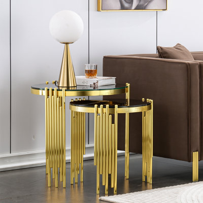 Yiting Glass Top Nesting Tables