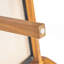 Chaise de salle à manger, ensemble de 2, structure en teck et textile beige