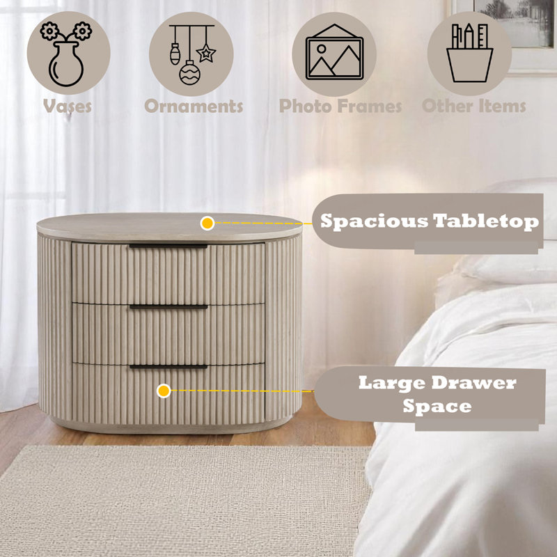 Table de chevet avec port USB