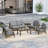 Polett Teak Outdoor Six-person Patio Set With Cushions And Two Tables-91246493-91246491