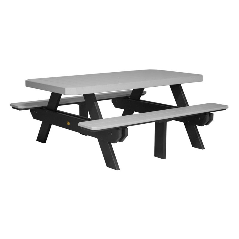 Table de pique-nique Puchta, Noir, Gris tourterelle
