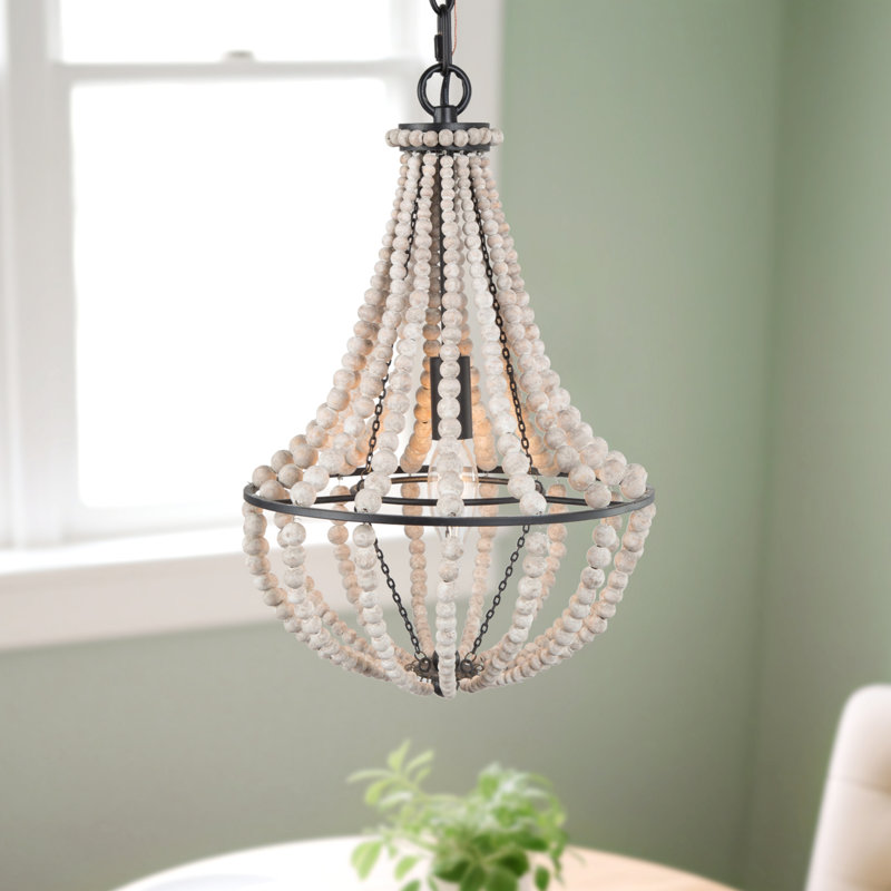 Auxence 1 - Light 10” Wide Small Unique Tiered Pendant With Beaded Accents