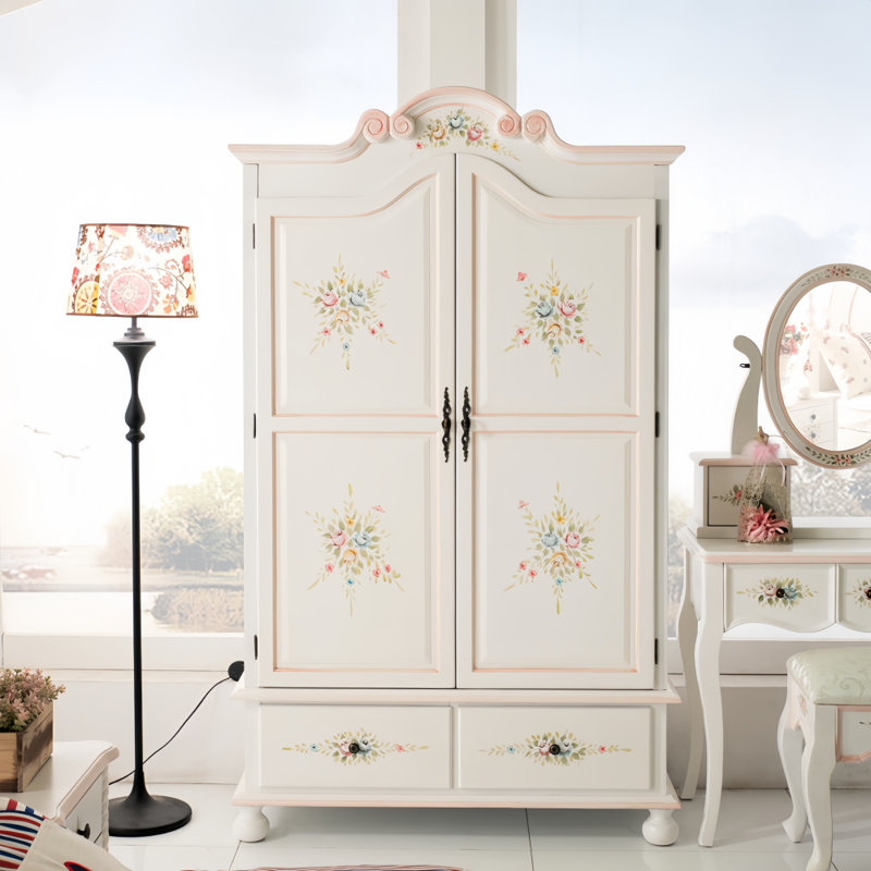 Armoire américaine à deux portes peintes