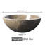 Lavabo vasque rond en marbre gris antique-43593328